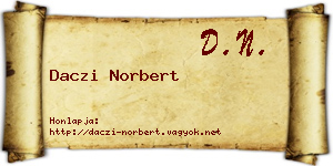Daczi Norbert névjegykártya
