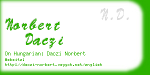 norbert daczi business card